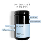 Bath Salt on white background showing benefits of soothing and revitalizes skin